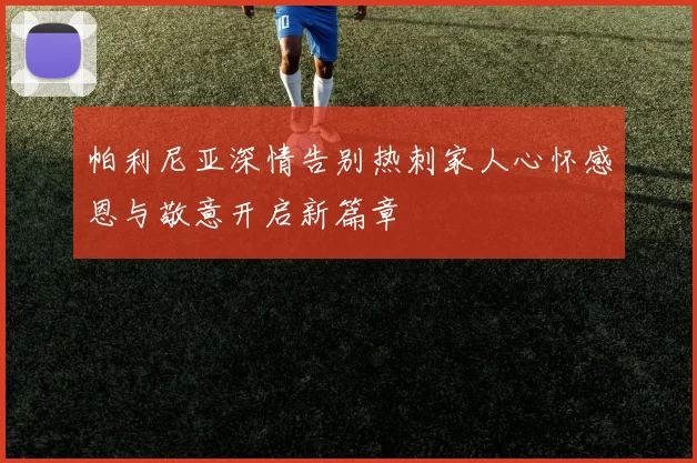 帕利尼亚深情告别热刺家人心怀感恩与敬意开启新篇章